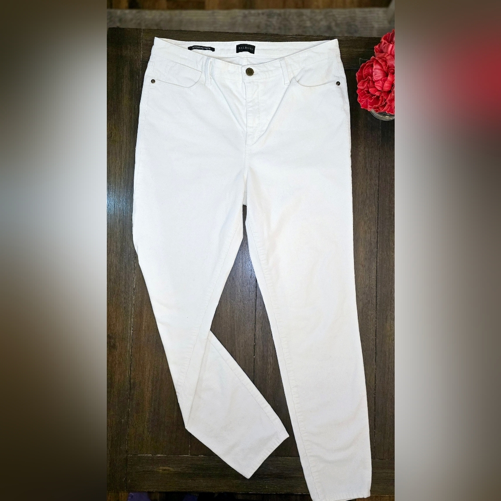 Talbot, pants, women's, size10, cream, corduroy, high waisted